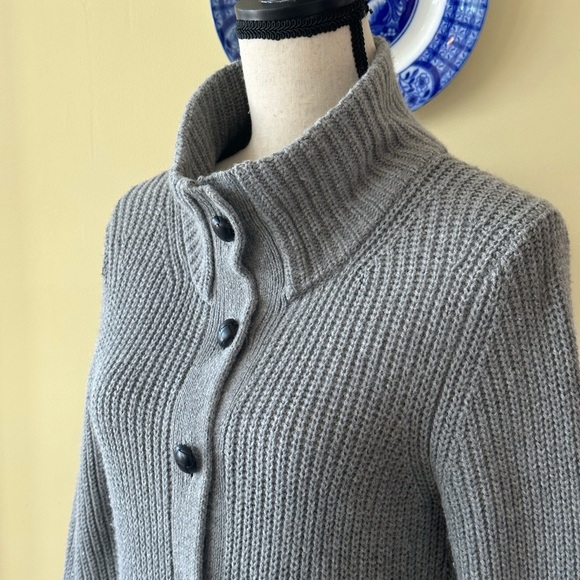 Theory | Gray Cashmere Blend Swing Cardigan Jacket - Picture 2 of 10
